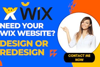 design or redesign wix websites, edit site and design