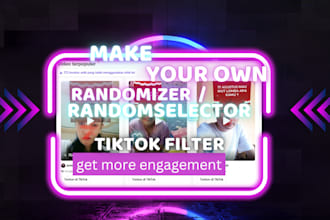 create a random selector or randomizer filter for tiktok