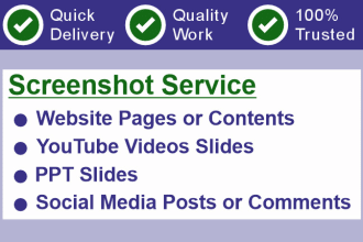 take screenshot from websites, videos etc