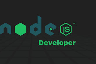 be your node js developer for API development and backend