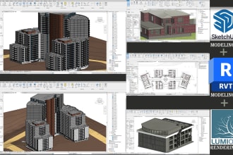 create revit 3d model, sheets, family, legends, tags and annotations via 2d plan
