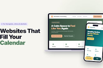 design therapy, counseling, medical clinic or dental website