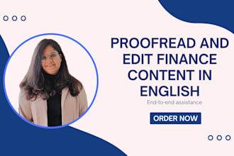 proofread and edit finance content in english