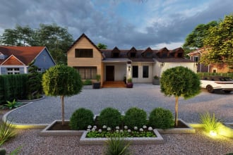 design 3d landscape backyard and front yard design