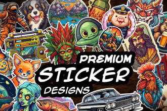 create premium quality sticker designs