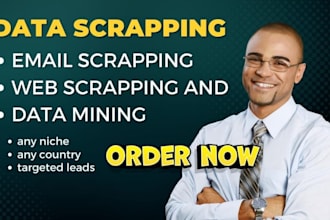 data entry, email scrap, web scrapping, and data collection