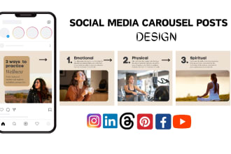 design social media posts, instagram carousel ad posts