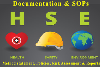 give health and safety services, report, risk assessment and procedures