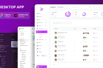 design desktop application UI UX design, mockups, prototype