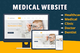 design medical, doctor, dental, and healthcare website