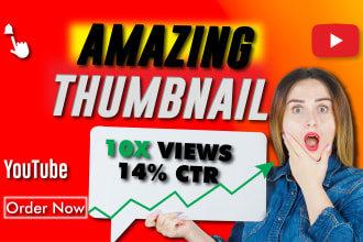 design amazing and eye catchy youtube thumbnail