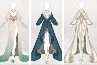 design a fantasy outfit on the base