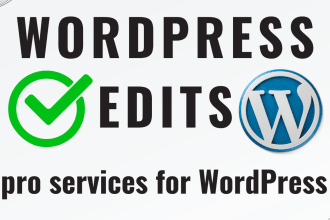 do wordpress website edits to make it updated and professional