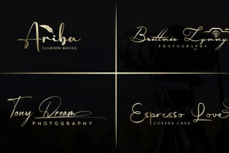 do modern photography watermark signature drone camera handwritten logo design