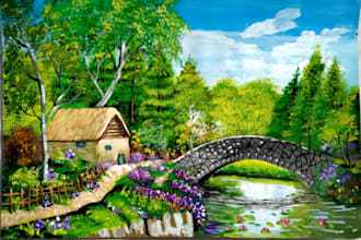 do acrylic and watercolor paintings in all genres
