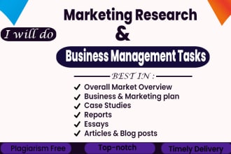 offer best marketing research and business management tasks