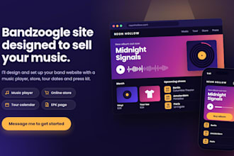 design your bandzoogle website redesign bandzoogle store for musician band
