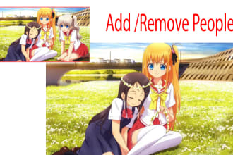 do add people , or remove people, object remove