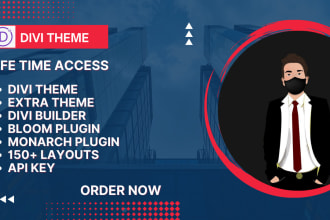 install premium divi theme, divi builder, and divi plugins with lifetime access