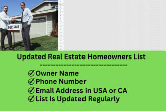 generate 5000 homeowner contact list real estate