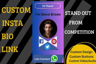 code linktree like custom instagram bio link landing website