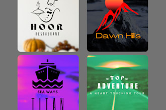 make unique minimalist and 3d logo