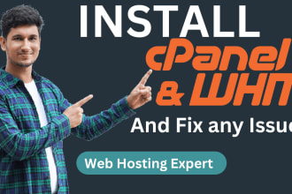 install whm, cpanel and configuration