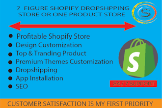 build shopify website shopify store and one product store