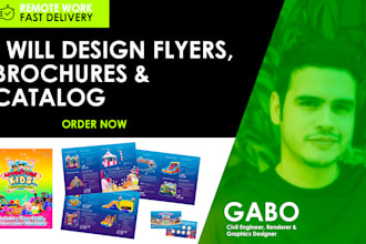 design flyers, brochures and catalog