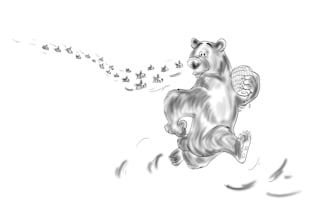 draw unique black and white line art cartoon for you