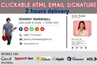 make clickable email signature and gmail signature