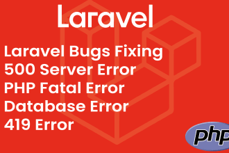 fix laravel bugs, 500 server error and PHP fatal error