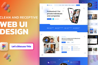 do website UI UX design and landing pag UI UX design