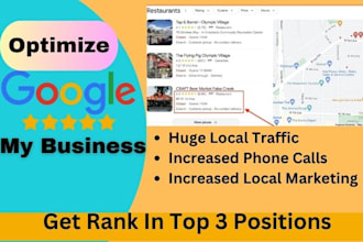 optimize your google my business page for gmb ranking in local SEO
