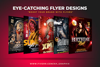 design winter, birthday, dj, club, and party flyers