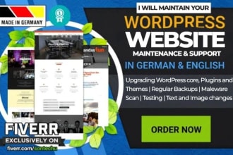 maintain and provide support for your wordpress website