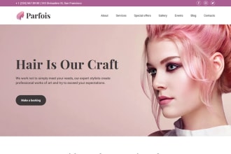 make spa, skincare, beauty salon, nail, barber, hair extension website