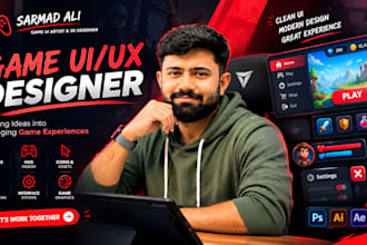 create game UI UX for mobile or PC