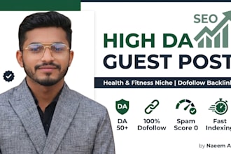 do high da health and fitness guest post with  backlink