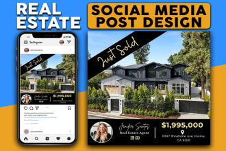 real estate social media posts design facebook instagram post