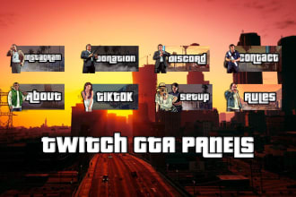 twitch gta v design panels starter live stream pack