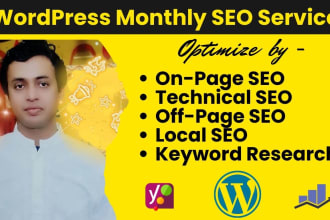 complete wordpress monthly SEO service for google ranking