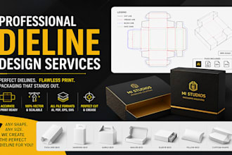 create custom packaging dieline and print ready box template