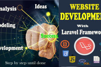 do a custom website development using PHP, laravel framework