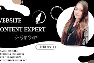 write content for your website
