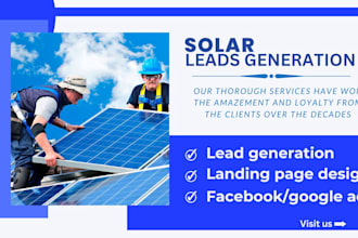 generate solar leads for your business, solar landing page, solar website