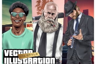 draw cartoon a vector art portrait from your photo