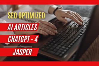 write SEO optimized ai articles with chatgpt, gpt4, and jasper with a human tone