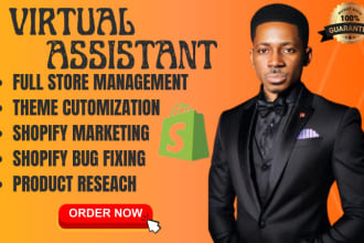 be your shopify virtual assistant, shopify store manager, shopify marketing