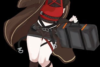 illustrate your oc or anime character in my unique style